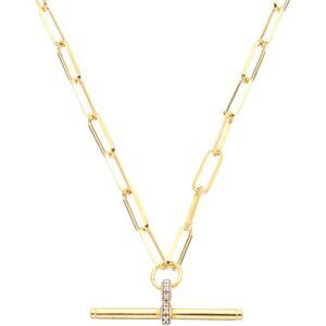 Meshmerise 18K Over Silver 0.06 Ct. Tw. Diamond Necklace, Yellow